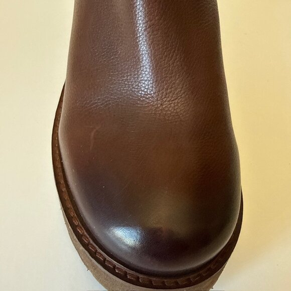 DIBA TRUE Comet Ride Boots Womens Sz 10 Brown Leather Wedge Ankle Chelsea - Picture 10 of 16